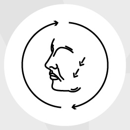 Illustration representing mild sagging along the jawline